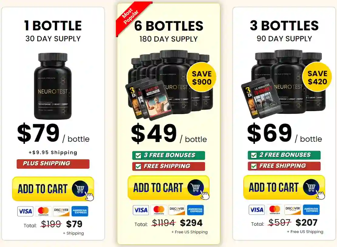 neurotest bottles price
